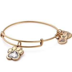 Alex and Ani Prints of Love II Gold Paw Print Charm Bracelet NWT